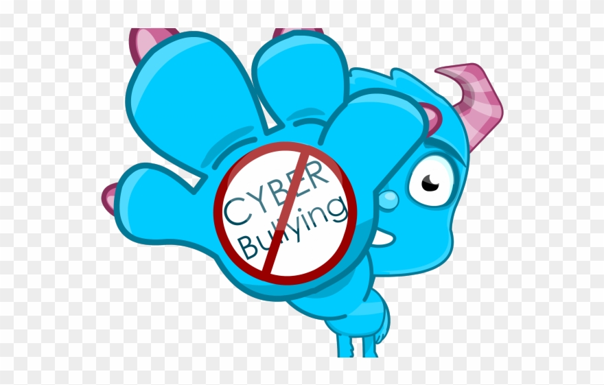Safe Clipart Computer Safety - Stop Cyber Bullying Cartoon - Png Download