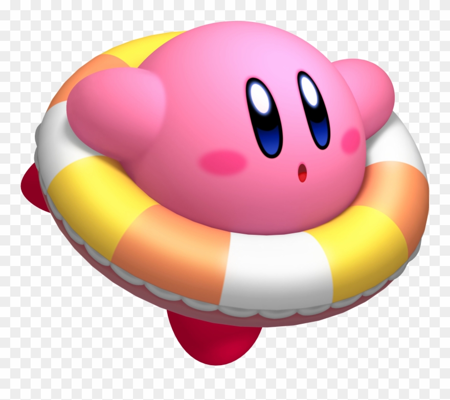 Can Kirby Get A Floatie - Kirby Swimming Clipart