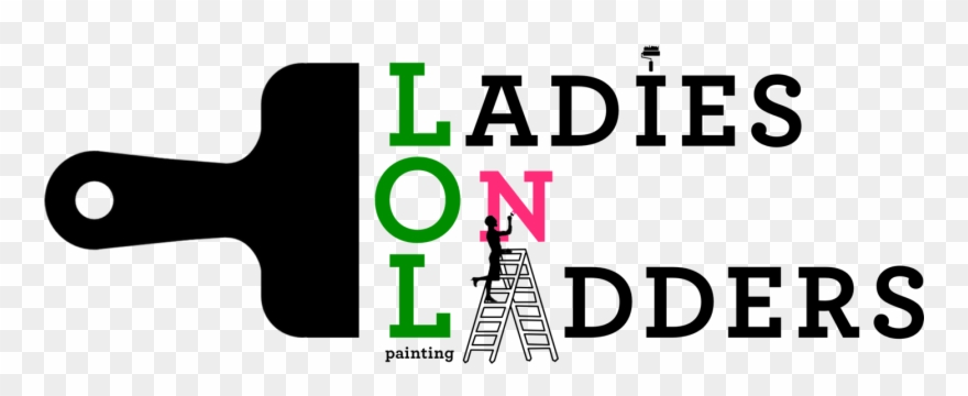 Ladies On Ladders Interior Painting - Leader Clipart