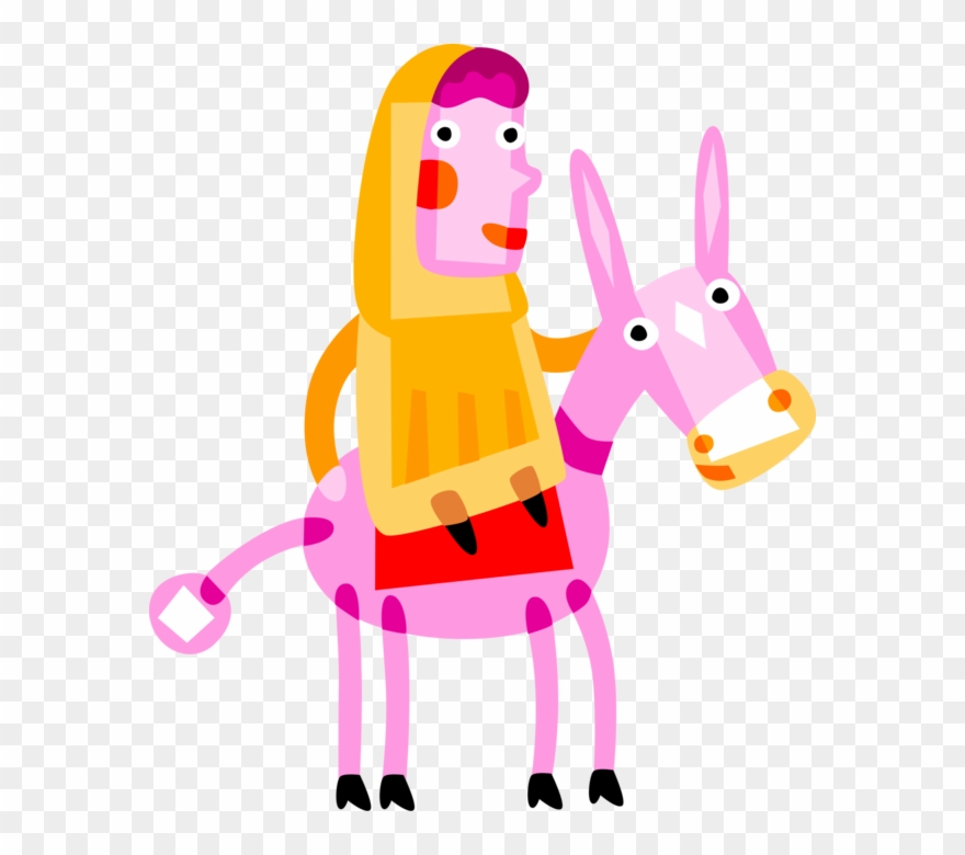 Vector Illustration Of Virgin Mary, Mother Of Jesus - Graphics Clipart