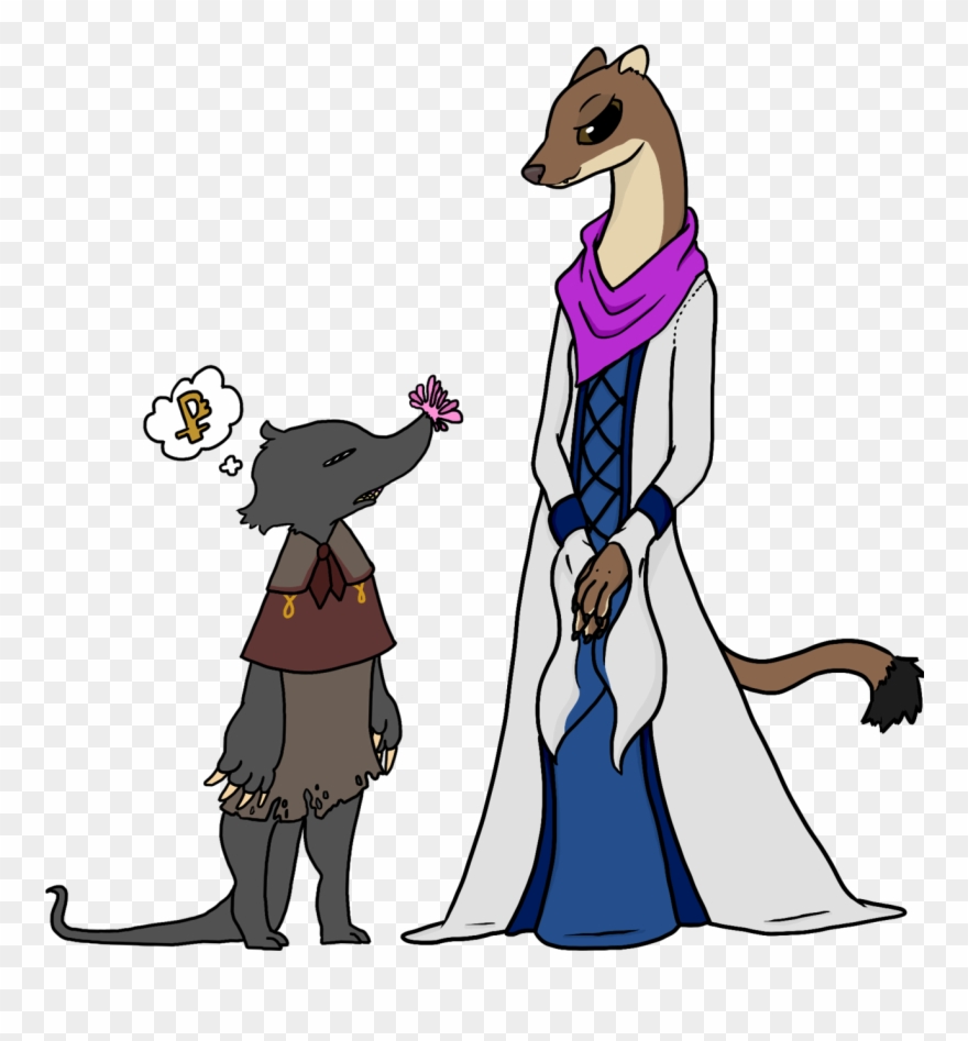 @canadianmerc's Weasel Seamstress Abagail, With Her - Cartoon Clipart