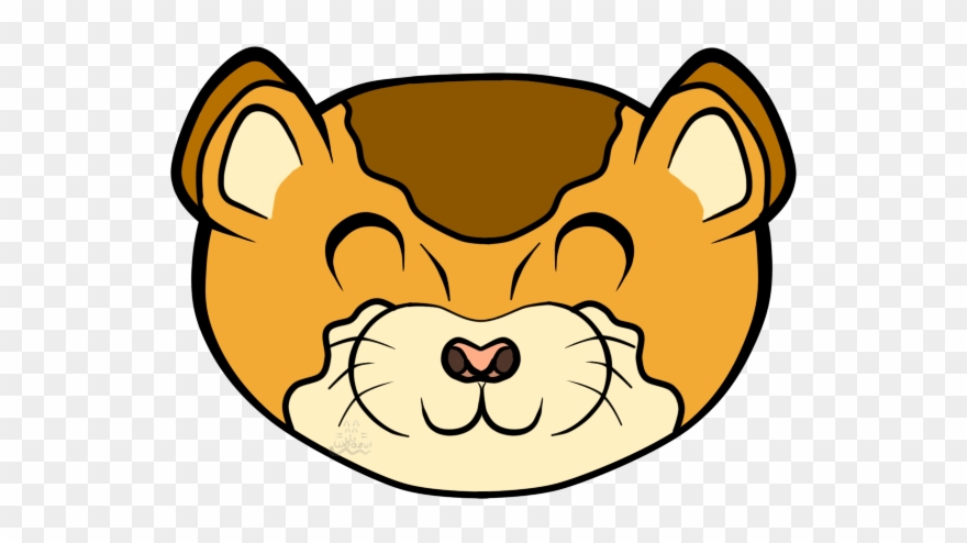 Chibi-ish Weasel Face Clipart