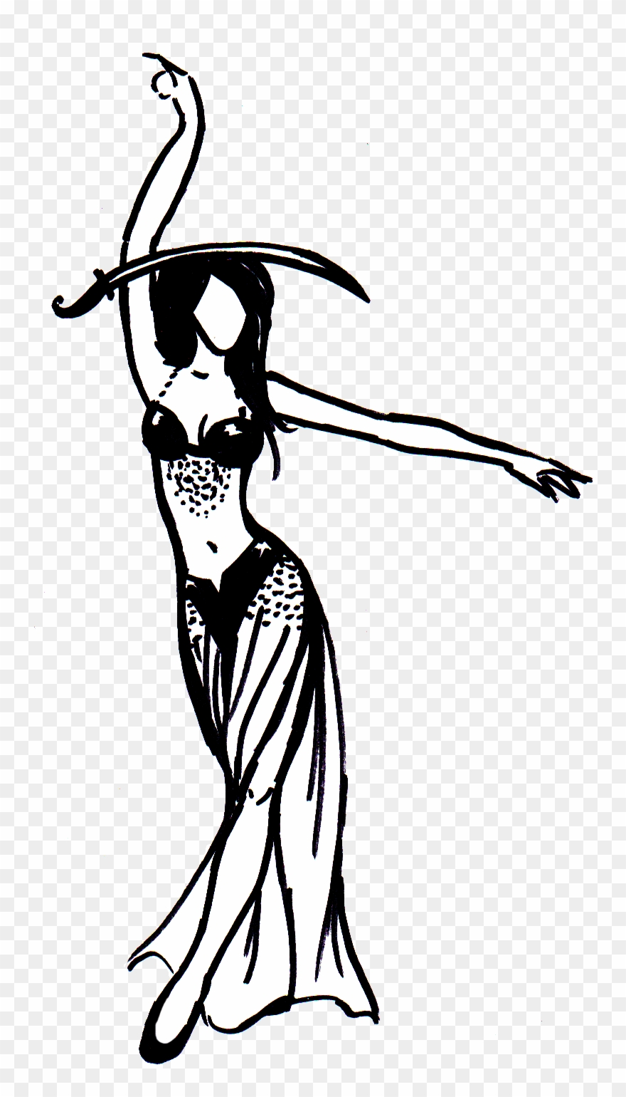 Silueta Belly Dance Png Clipart