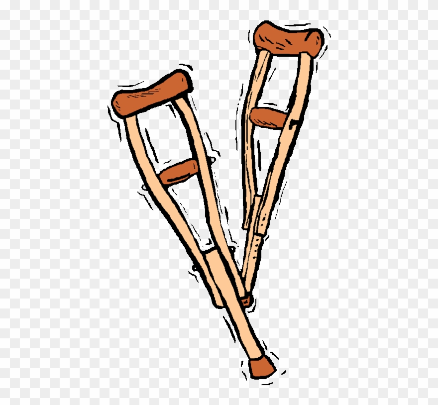 Crutches Medium - Crutches For Walking Clipart