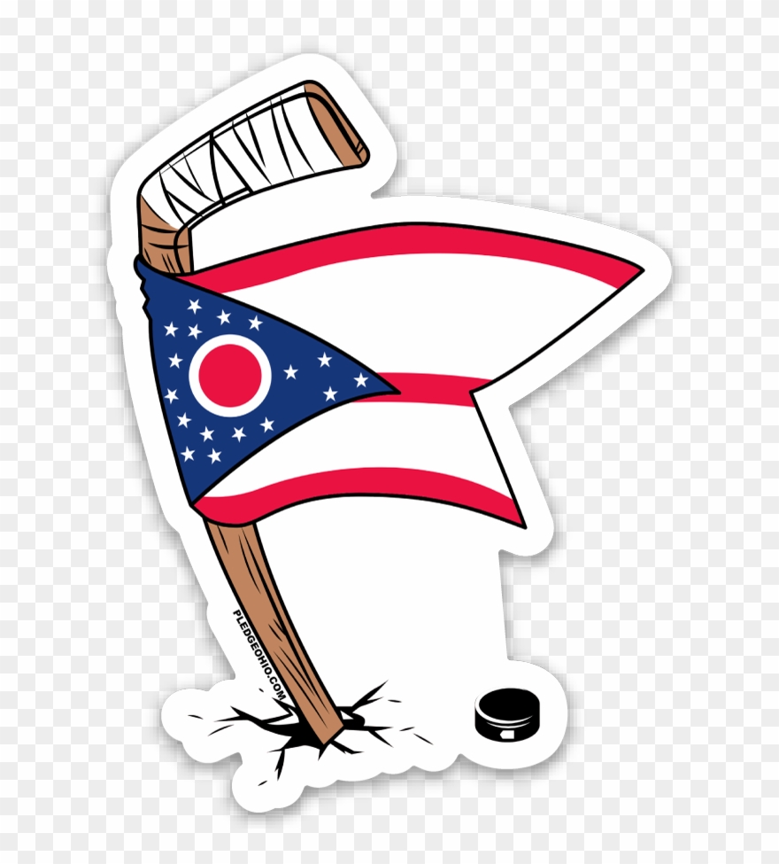 Blue Jacket Hockey Sticker - Ice Hockey Clipart