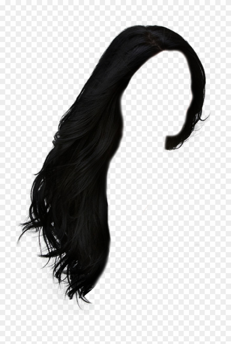 Black Hair Long Png Clipart