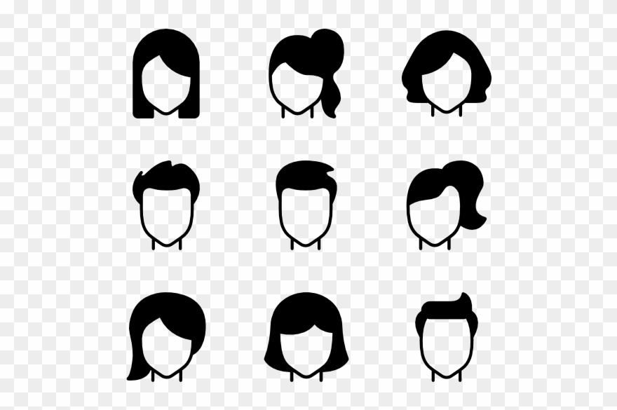Hairstyles - Hair Style Icon Png Clipart