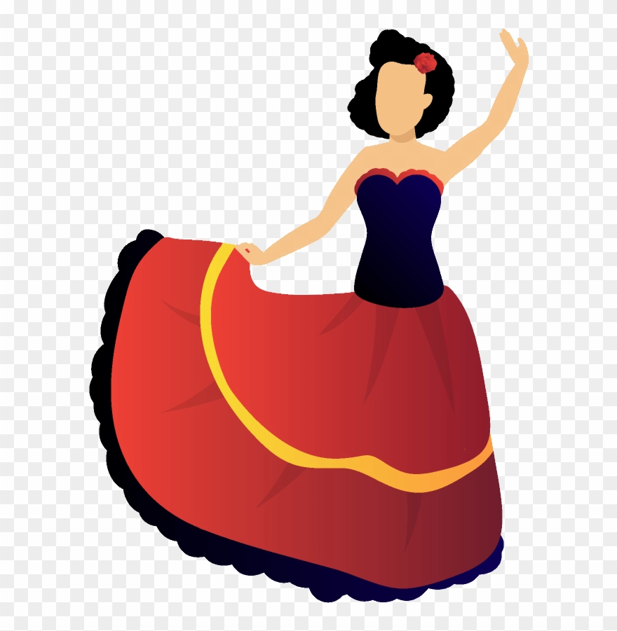 Spanish Level Spain Flamenco Background - Cartoon Clipart