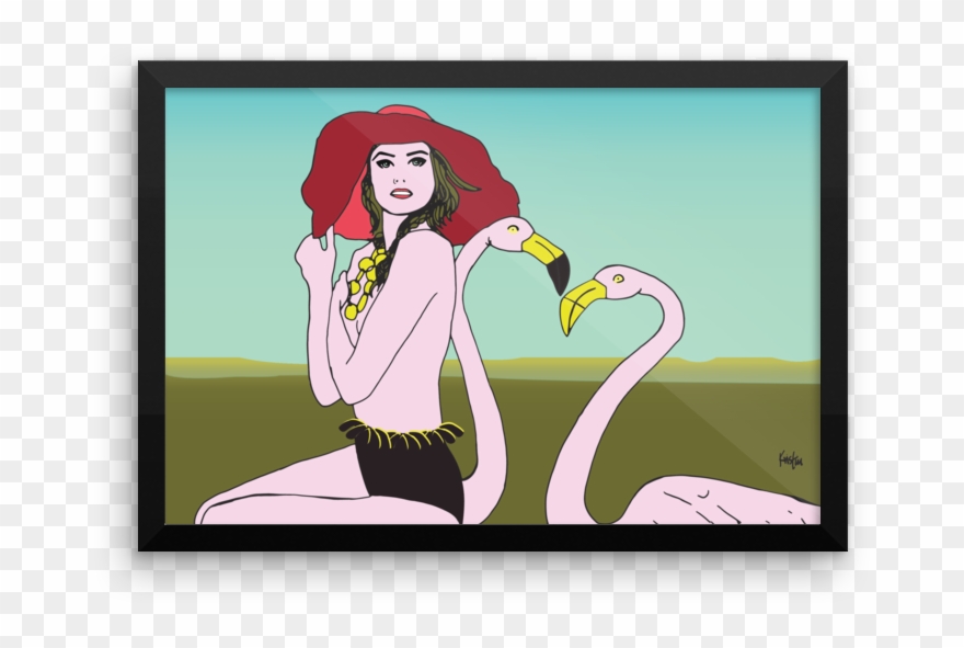 Framed Art Print - Cartoon Clipart