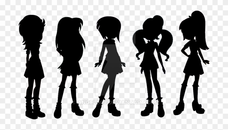 Crystal Prep Girls Silhouette By Angel569 - Silhouette Clipart