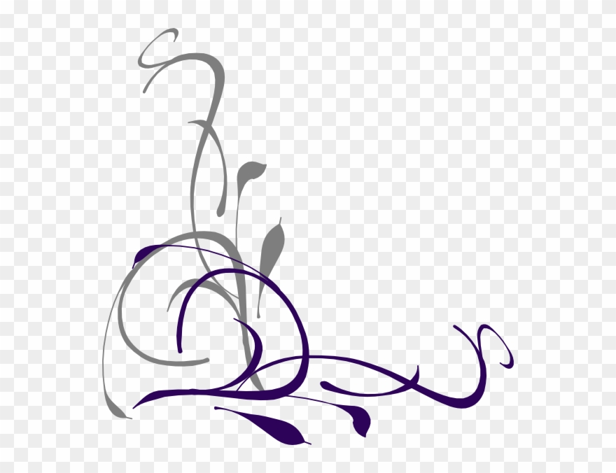 Purple And Gray Swirls Clipart