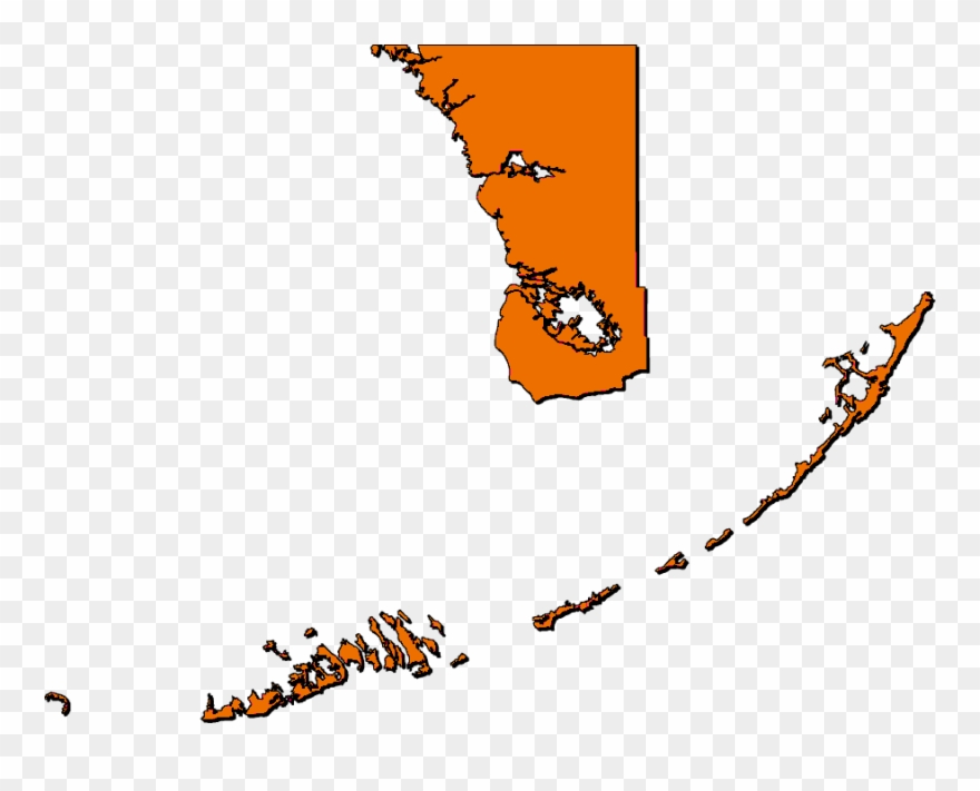 A Collection Of Simplified Outline Maps Of Monroe County - Florida Clipart