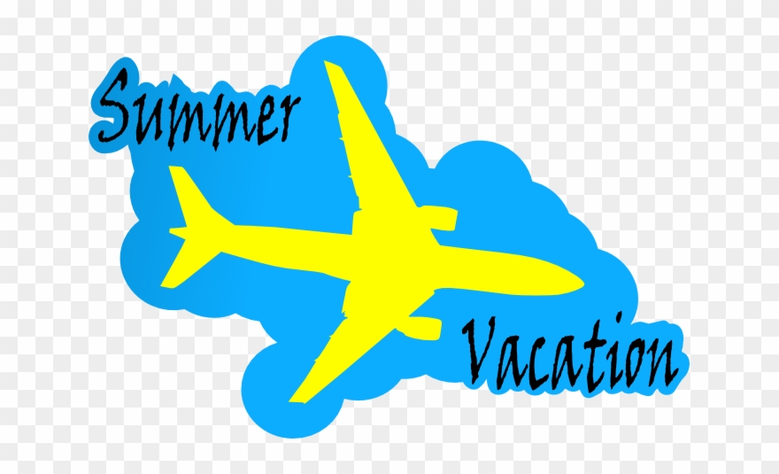 Summer Vacation With Plane - Compare Flight Prices Clipart