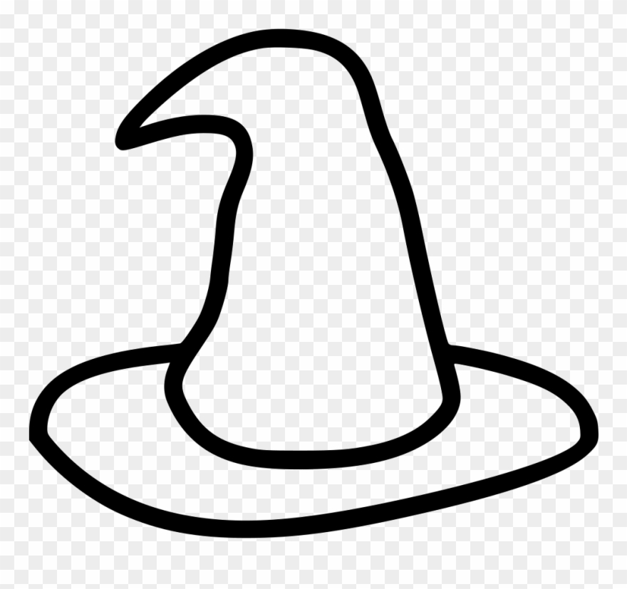 Witch Hat Clipart Black And White , Png Download - Witches Hat Black And White Transparent Png