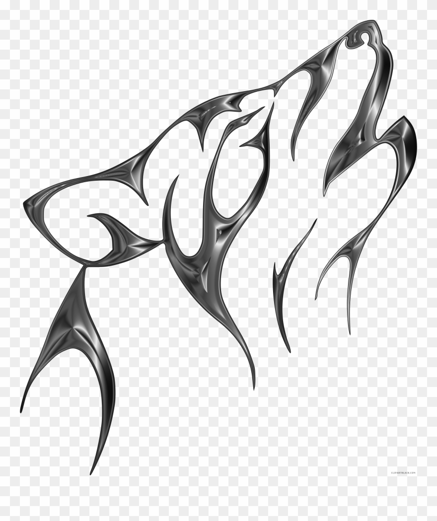 Prismatic Wolf Animal Free Black White Clipart Images - Black And White Drawings Of Animals - Png Download