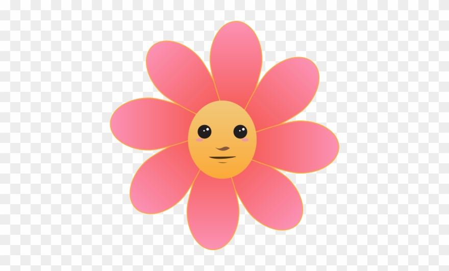 Orleans Express Lower Right Corner Free Flower Face - Dibujo Flor Con Cara Clipart