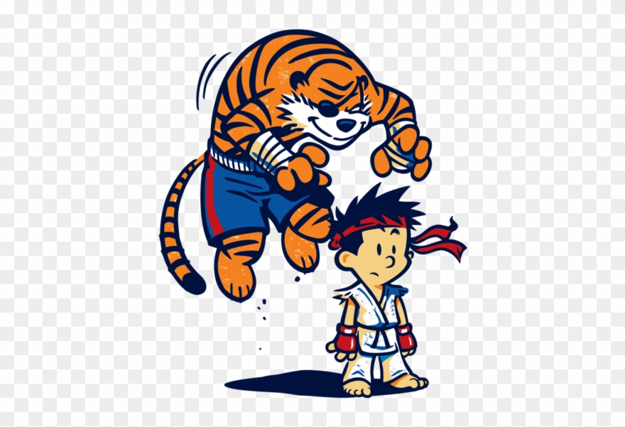 Shop Tiger Calvin And Hobbes T Shirt Designed By Winterartwork - Calvin And Hobbes Hoodie Clipart