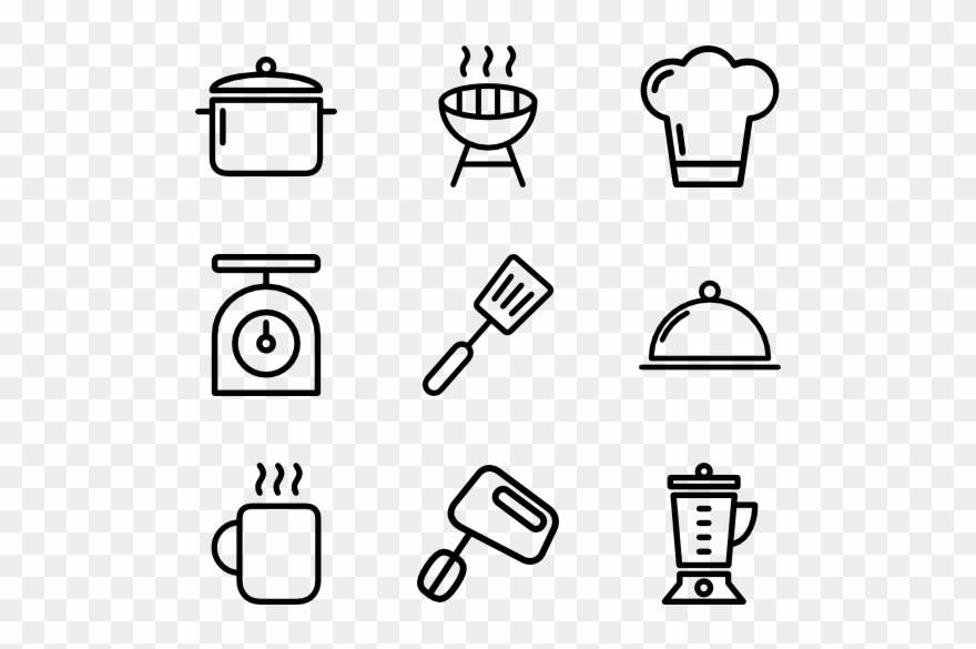 Cooking Pot Icons - Room Service Clipart