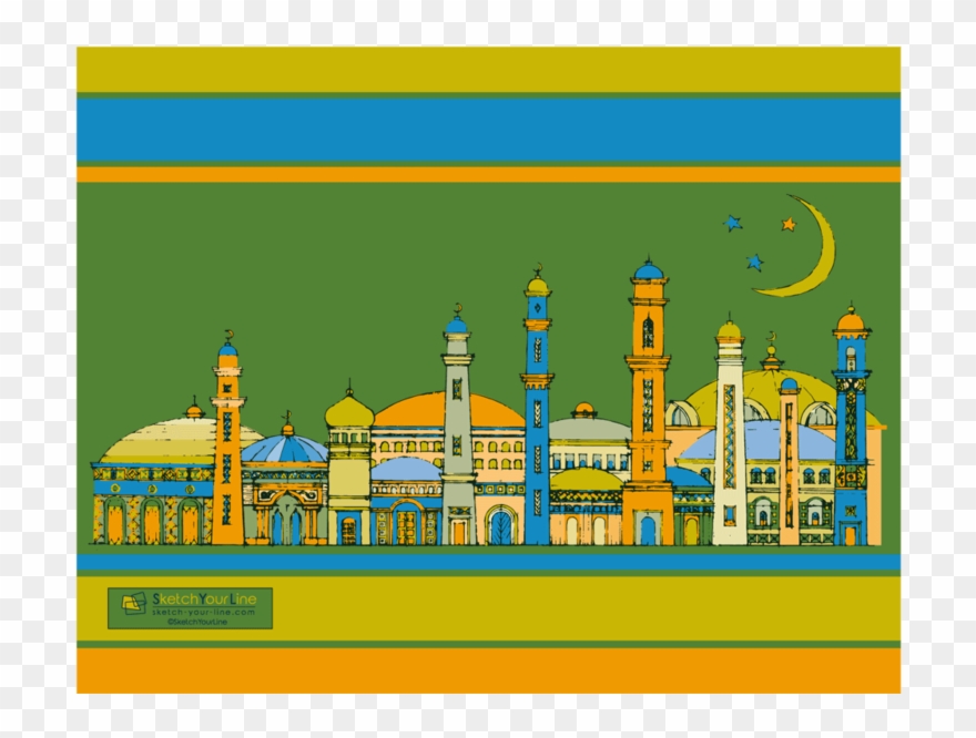 Eid El Fiter-b Rectangular Greeting Cards - Illustration Clipart