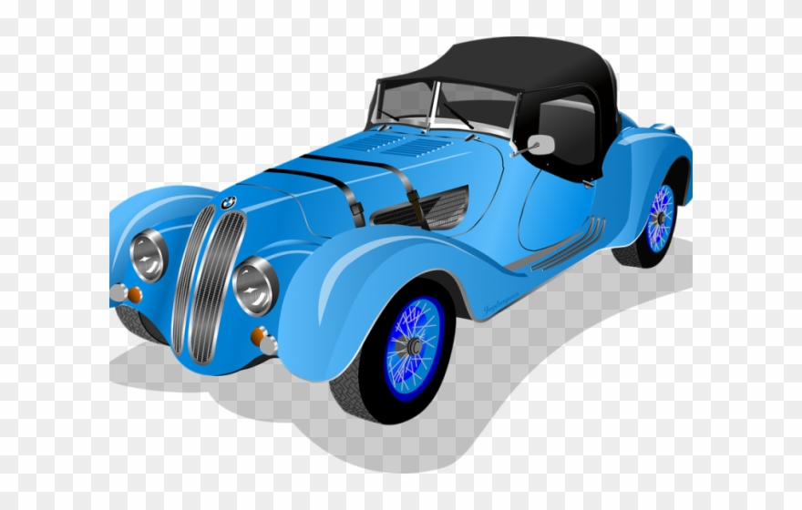 Ferrari Clipart Docto - Blue Vintage Car Clipart - Png Download