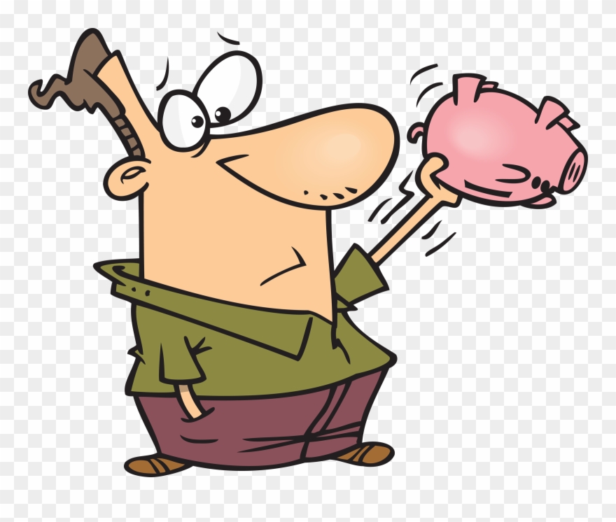 Strapped For Cash - Empty Piggy Bank Gif Clipart