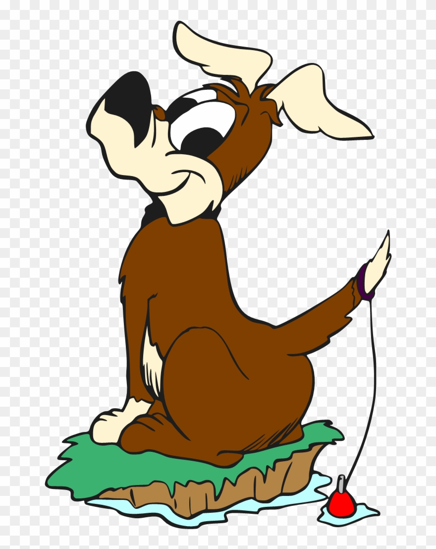 Fishing Dog - Dog Clipart