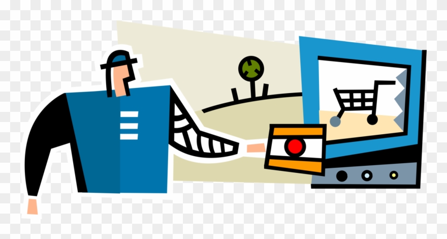 Buy Vector Shopper Graphic Black And White - Credit Card Clipart