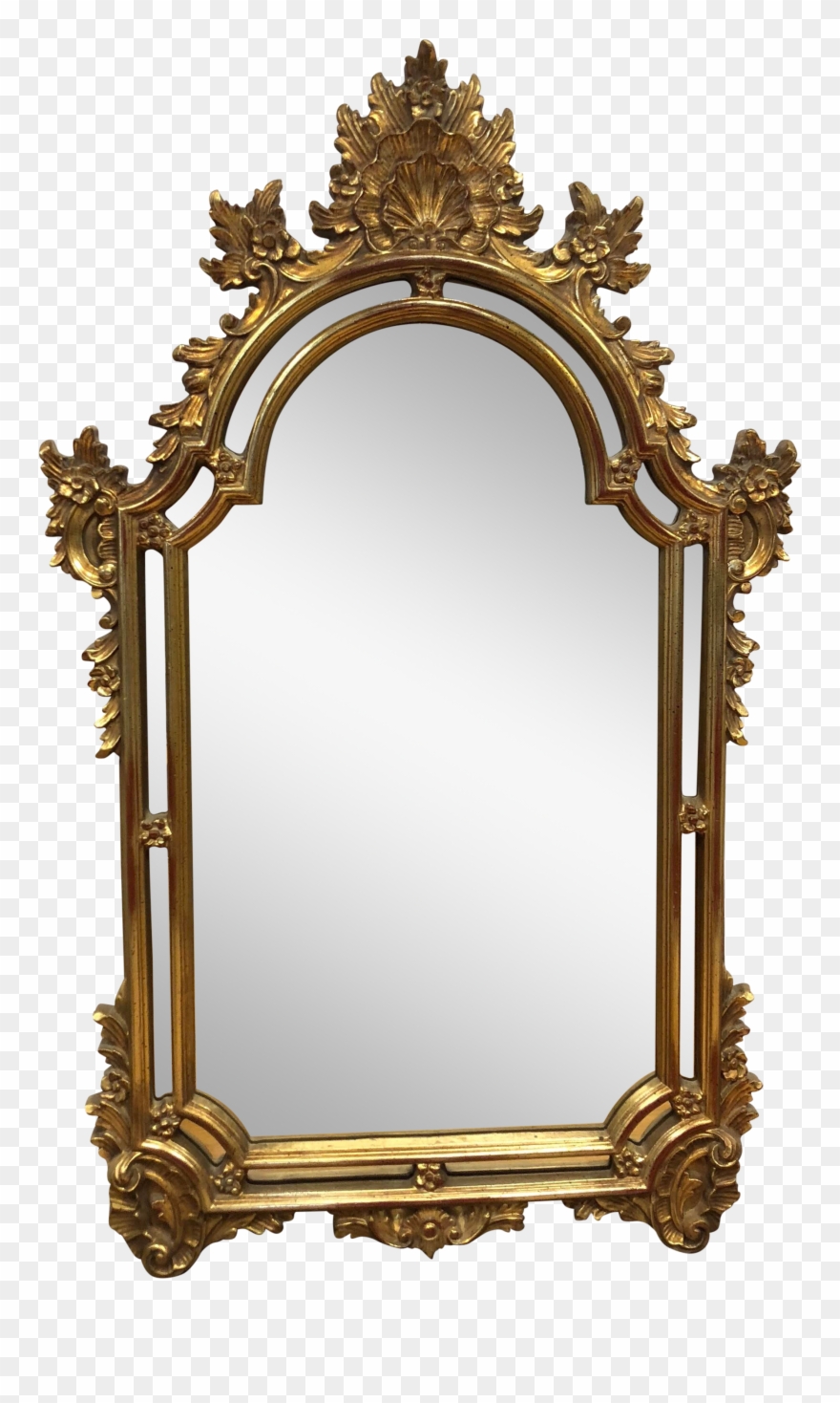Gold Leaf Wall Mirror Clipart