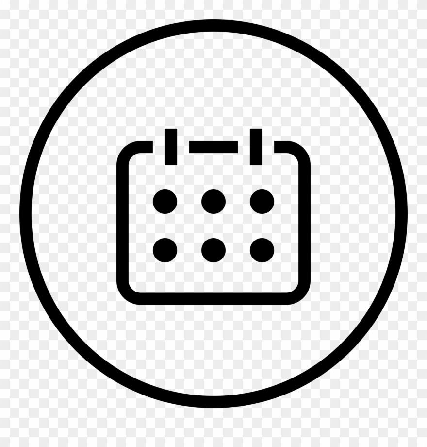 Open - Calendar Icon Round Png Clipart
