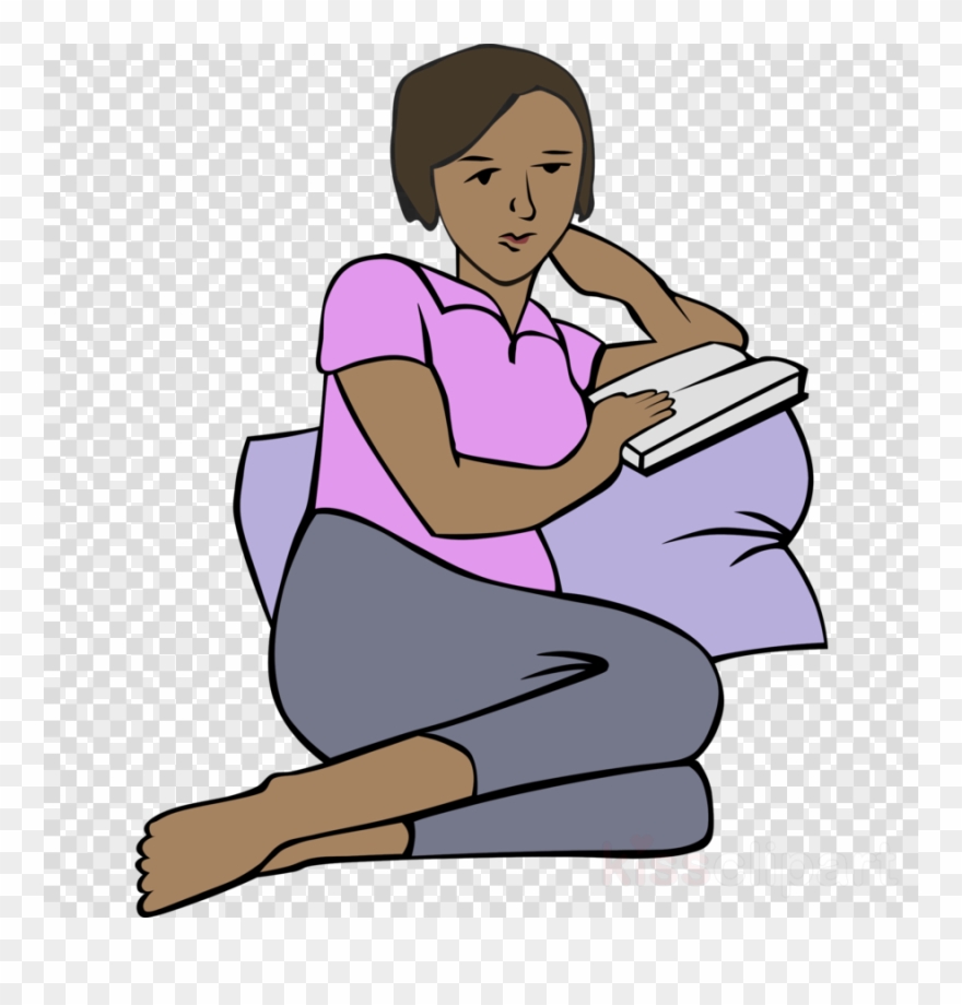 Download Reading Clip Art Transparent Clipart Multicultural - Woman Reading Clipart - Png Download