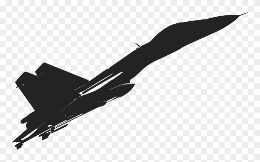 Jet Clipart Svg - Su 30 Silhouette - Png Download
