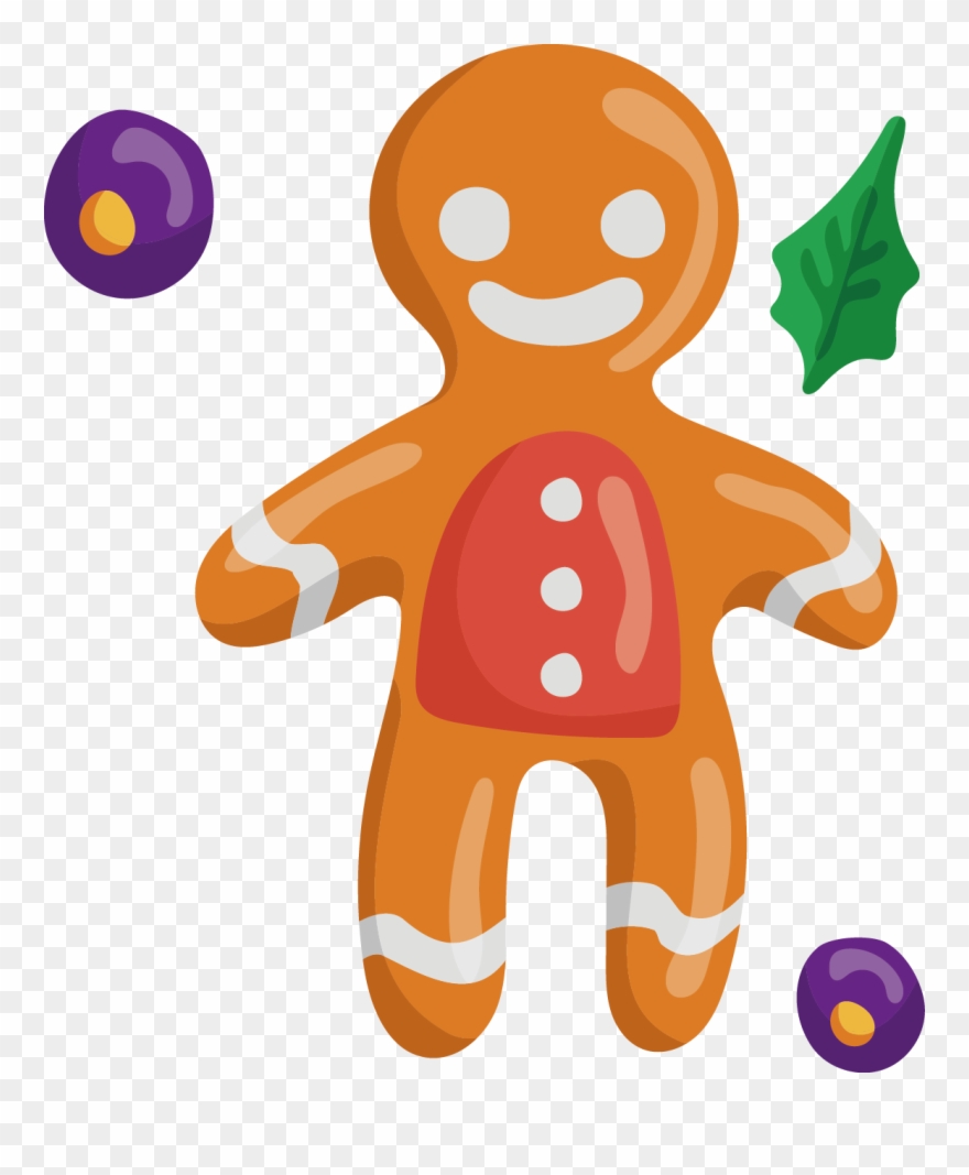 Hand Painted Watercolor Villain - Gingerbread Man Clipart
