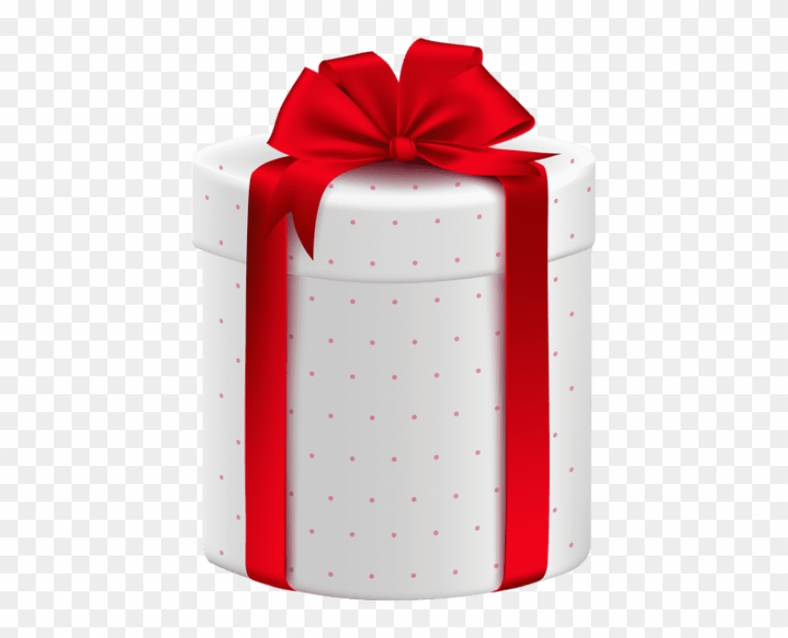Free Png Download White Gift Box With Red Bow Clipart - Gold Christmas Present Png Transparent Png