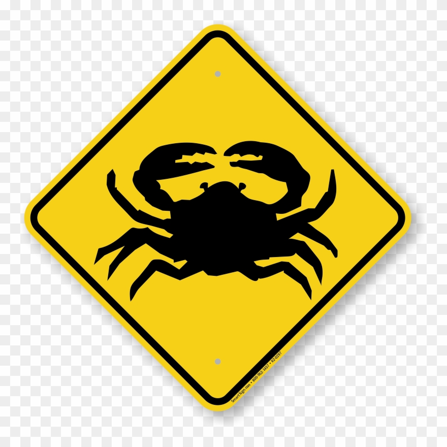 Crab Crossing Sign - Game Controller Yellow Logo Clipart