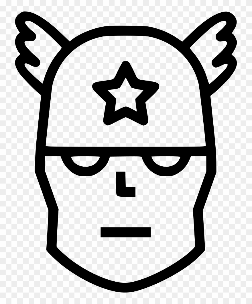 Captain American Humanoid Superhero Comments - Art Print: Junk Food's Enjoy Life - Line Art And Symbols, Clipart