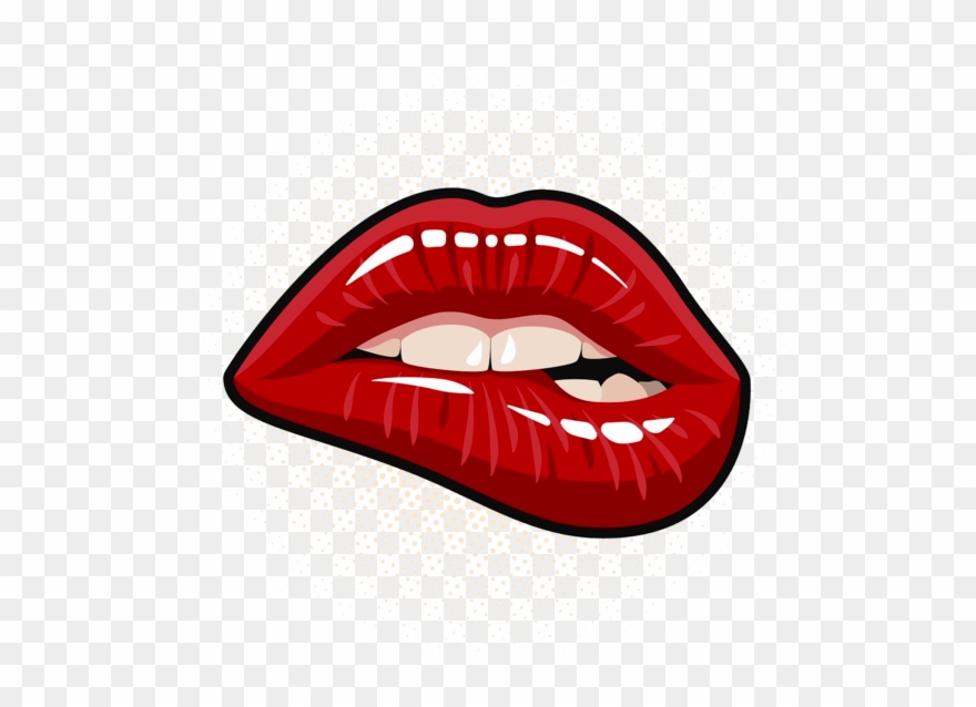 Lips Clipart Png Image - Bite Lip Transparent Png