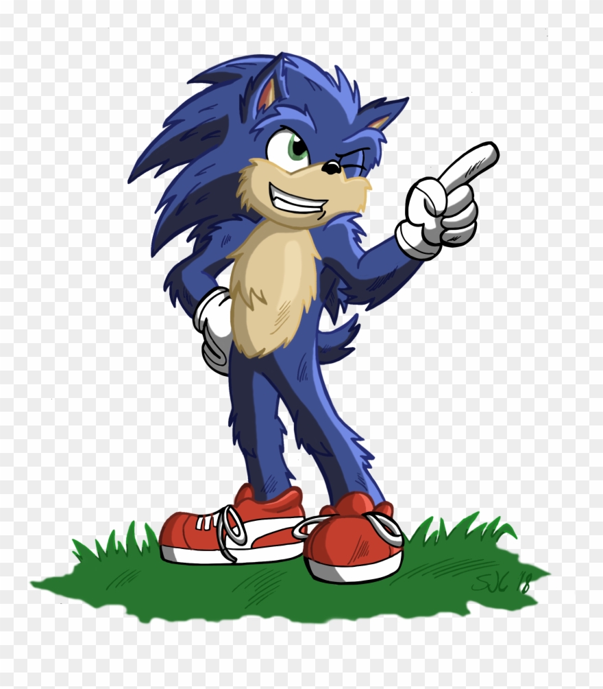 Did An Attempt At Movie Sonic, Based On The Leaked - Film Clipart