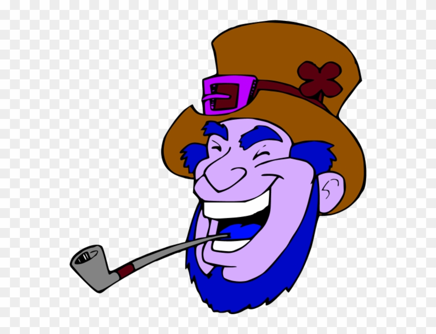 Laughing Man While Smoking Pipe Vector Clip Art - Man Smoking Pipe Vector - Png Download