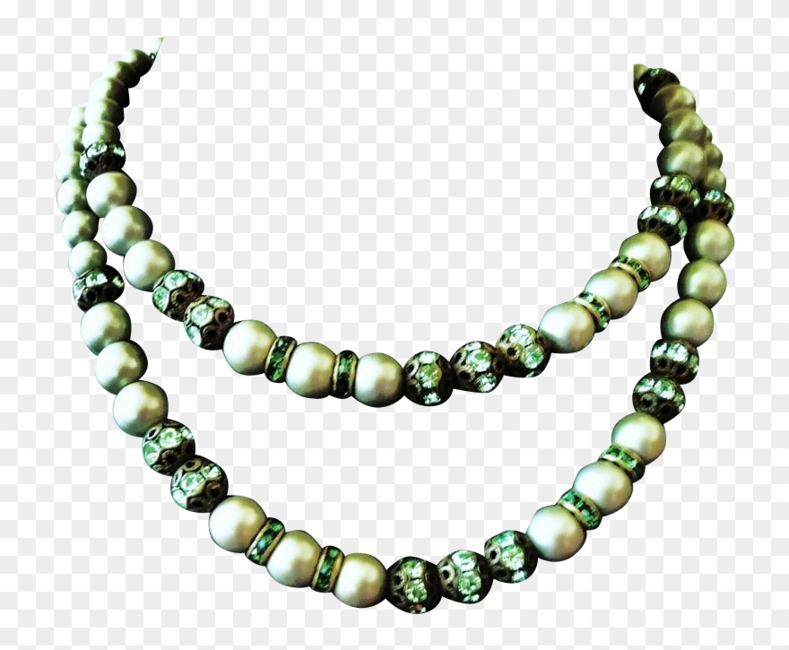 Going Green For Paddys Day Vintage Hobe Pale Green - Hall Sapphire And Diamond Necklace Clipart