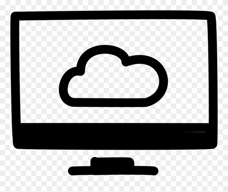 Cloud Computer Screen - Computer Clipart
