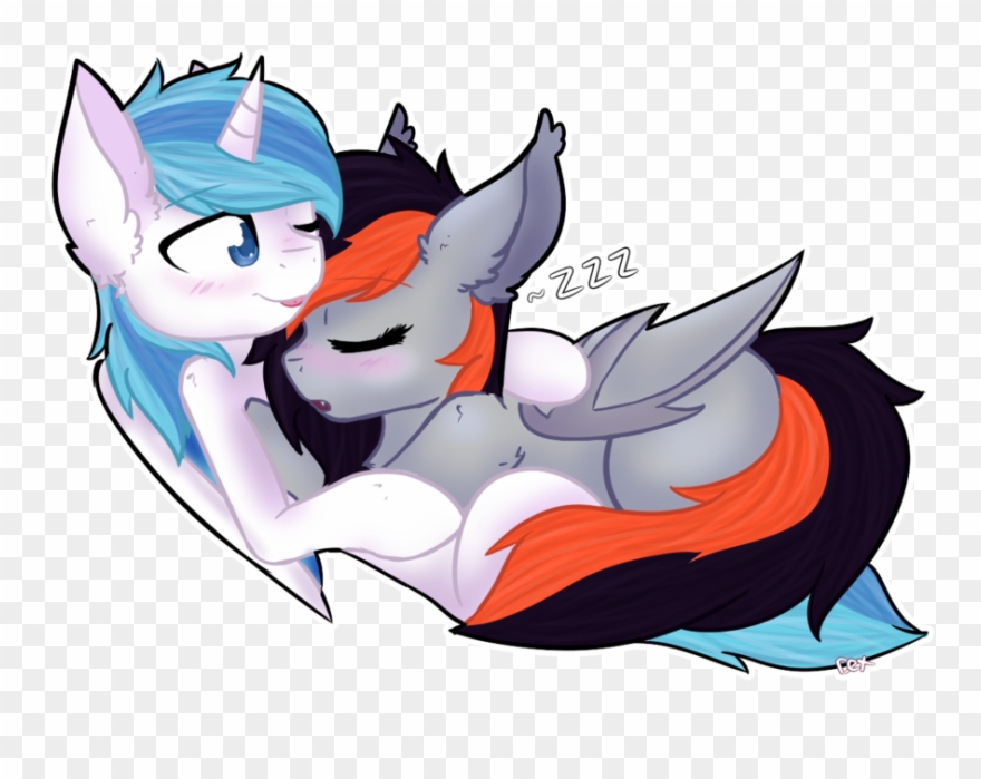 Alicorn Oc, Artist Needed, Bat Pony, Bat Pony Oc, Cuddling, - Cartoon Clipart