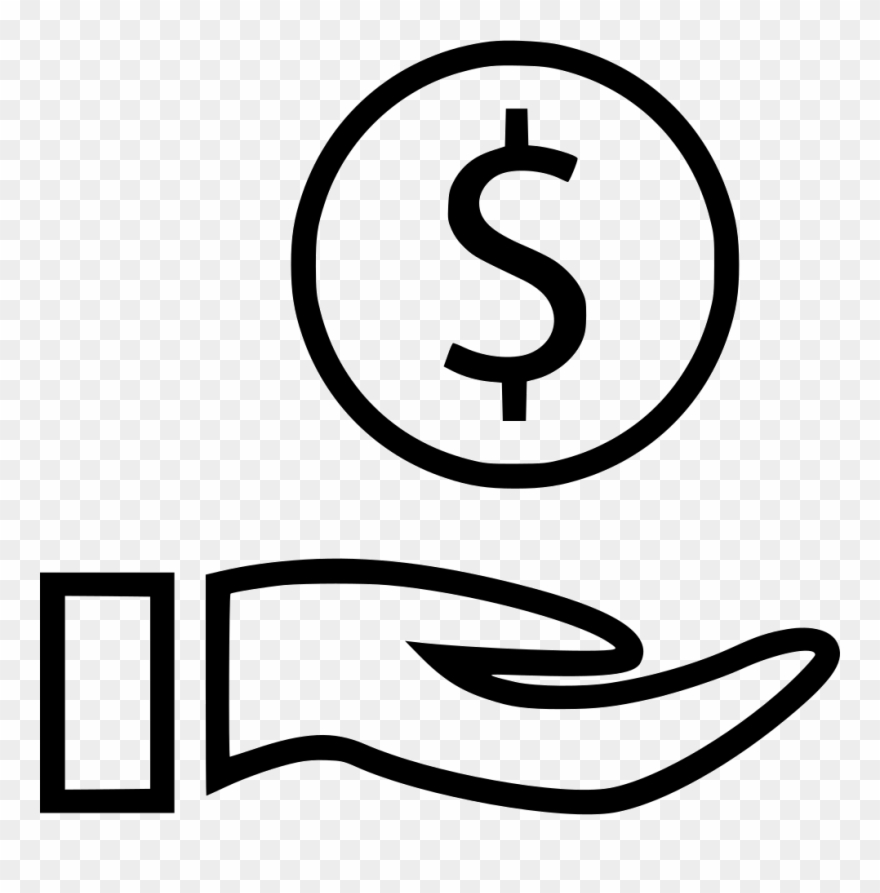 Coin Clipart Dollar Sign - Hand Dollar Sign Png Transparent Png