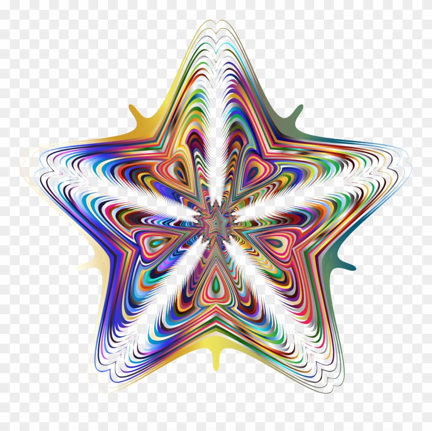 Star Line Art 5 No Background Clipart