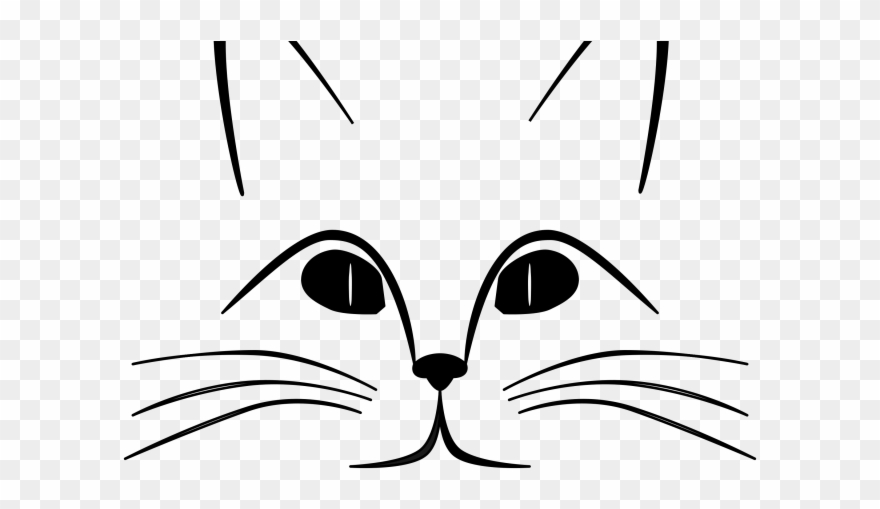 Nose Clipart Eye - Cat Face Paint Cartoon - Png Download