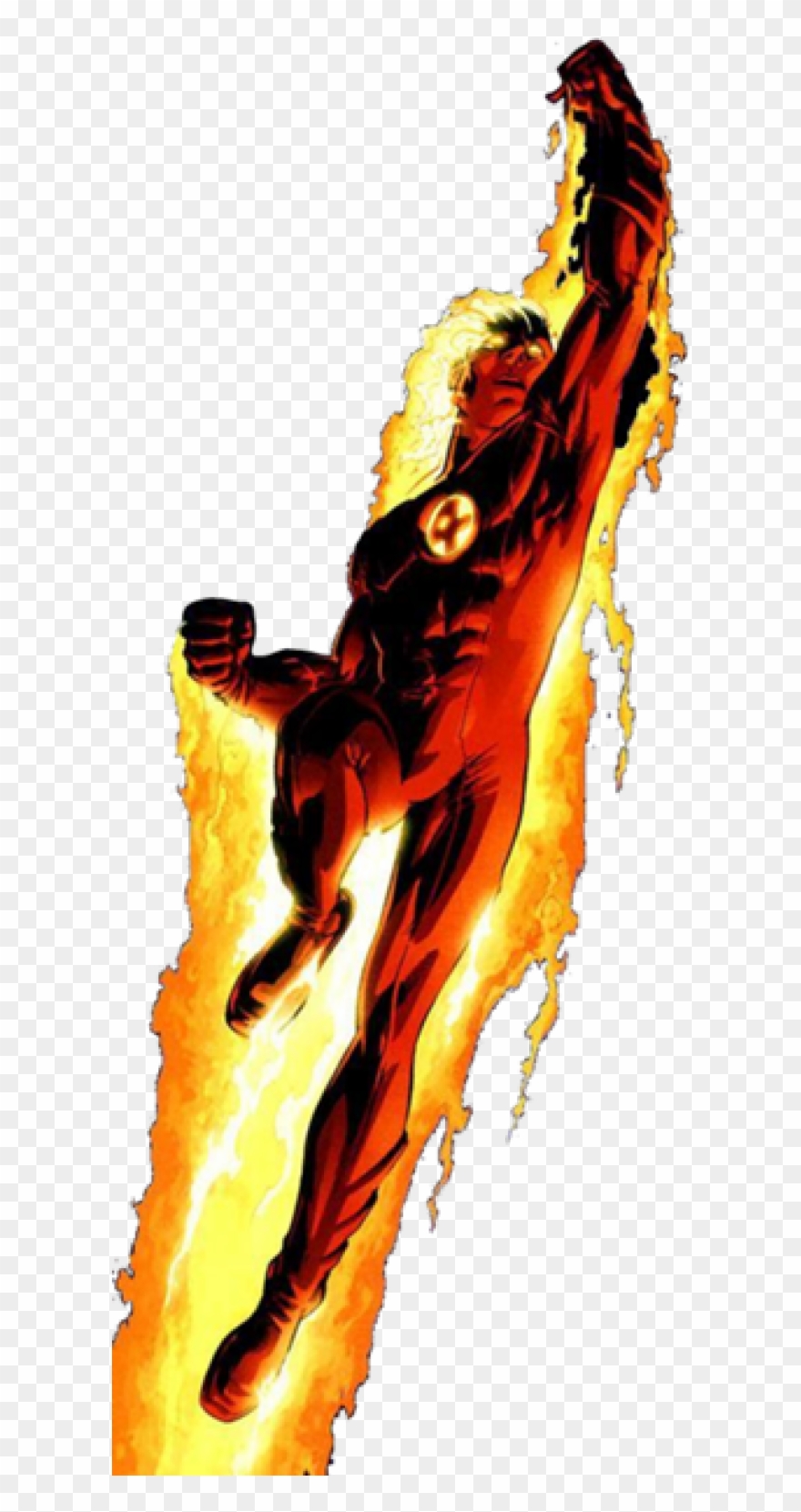 Marvel Fantastic Four Logo Images Gallery - Human Torch Marvel Png Clipart