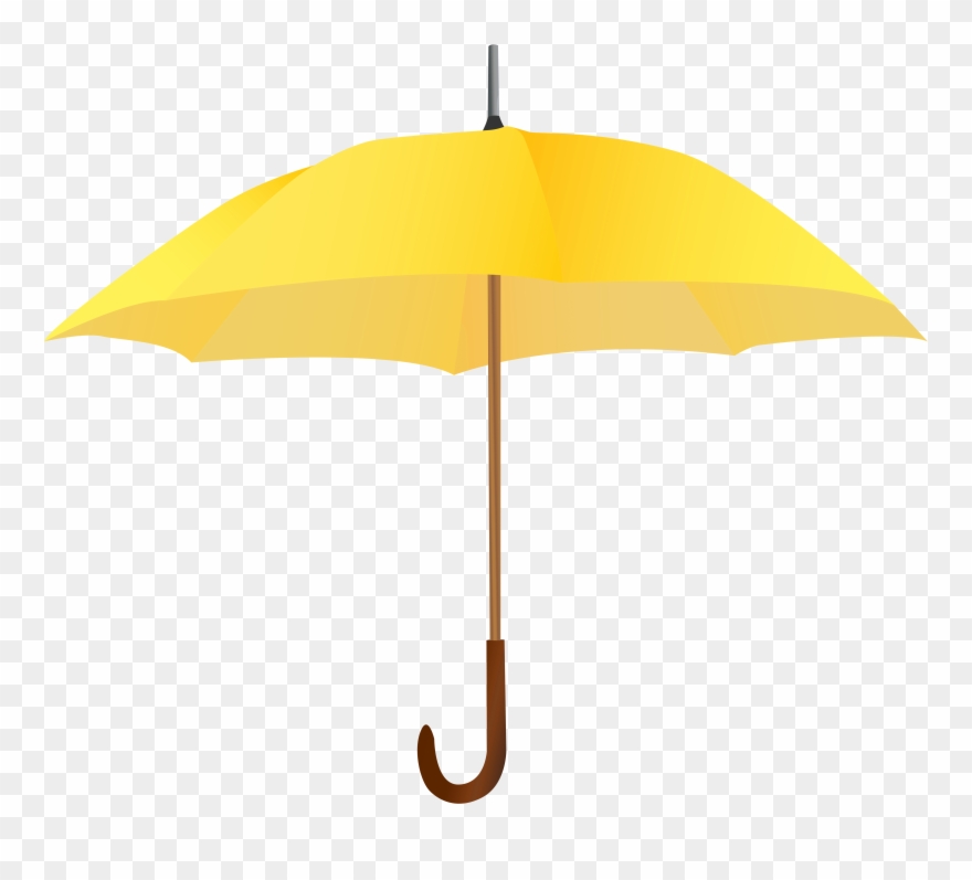 Light Umbrella Cliparts - Yellow Umbrella High Quality - Png Download