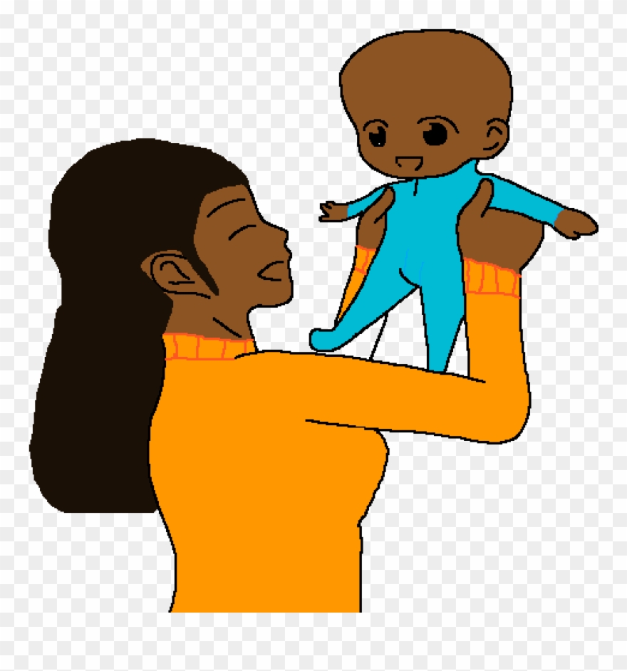 Mother And Son - Cartoon Clipart