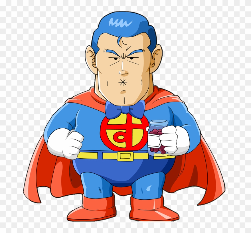 It's Like His Crazy Mind Is Spewing Out Wacky Ideas - Suppaman Dragon Ball Clipart