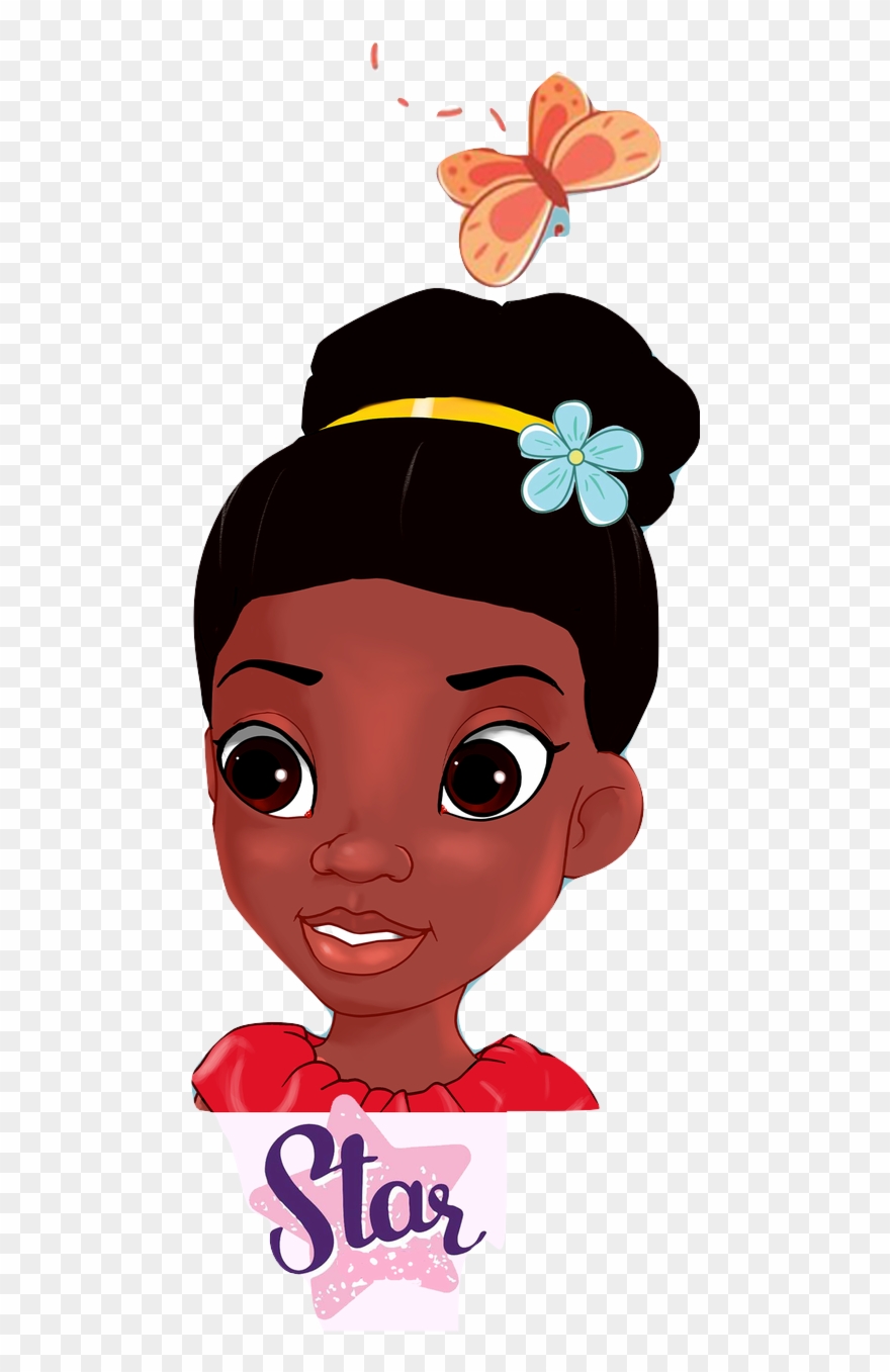 African Girl Doll Comes Out Of A Character From An - Cartoon Clipart