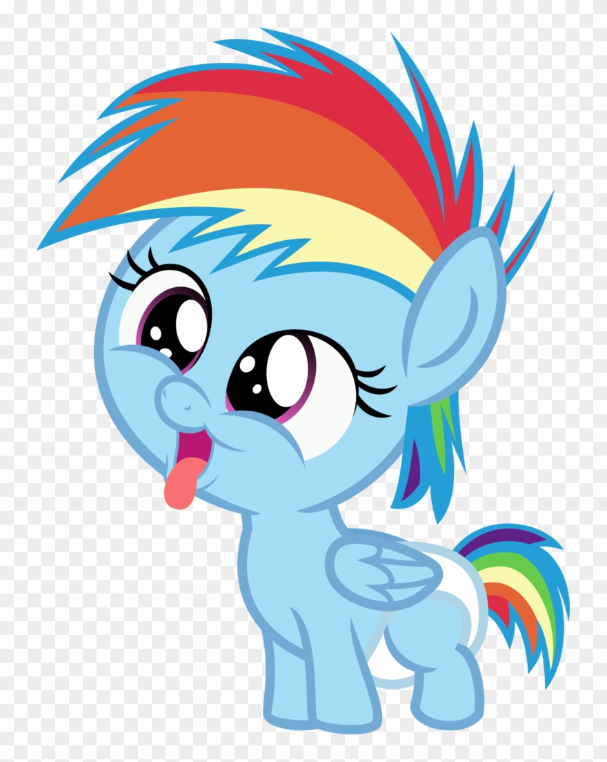 Svg Library Stock Artist Sollace Dash Behaving Like - Baby Rainbow Dash Foal Clipart